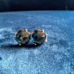Blue stone stud earrings